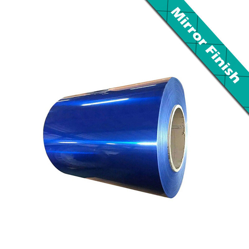 Blue And Gold Color Mirror Finish Aluminum Coil Coated Mirror Aluminium Material