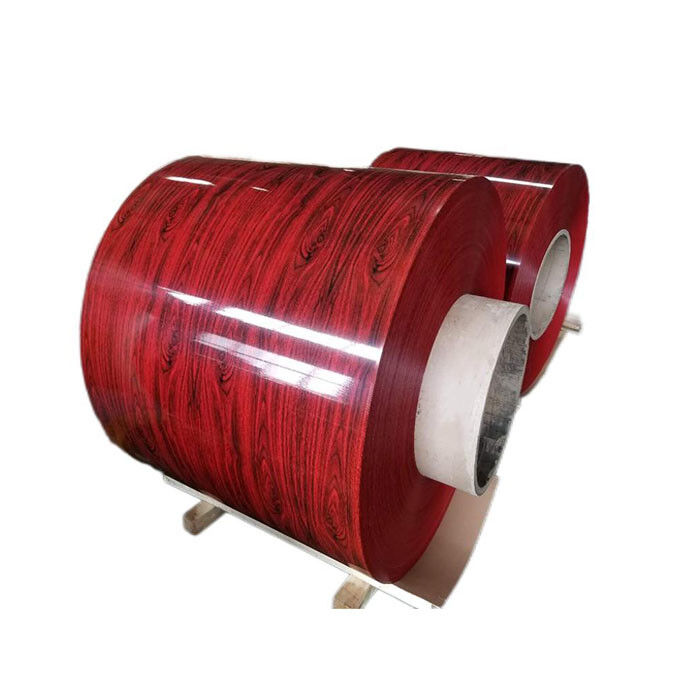 3003 5052 Wood Grain Aluminum Coil , Wood Aluminium Coil For Kitchen Cabinet Panel