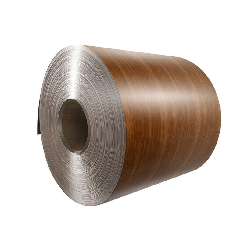 3003 5052 Wood Grain Aluminum Coil , Wood Aluminium Coil For Kitchen Cabinet Panel