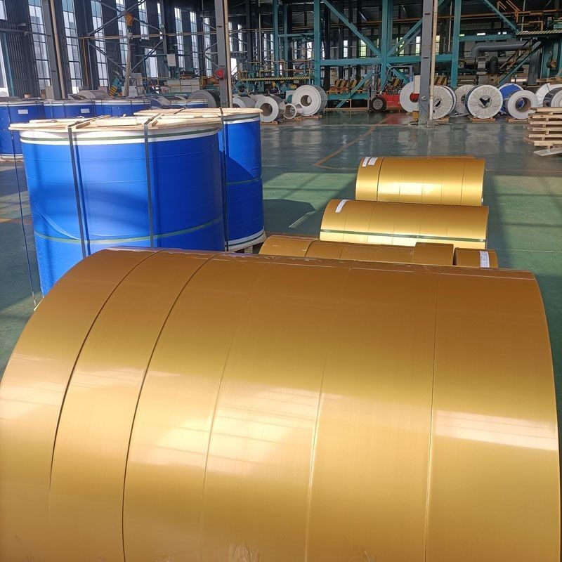 Nastro di alluminio verniciato con rivestimento PVDF color oro 1050 1100 3003 3104