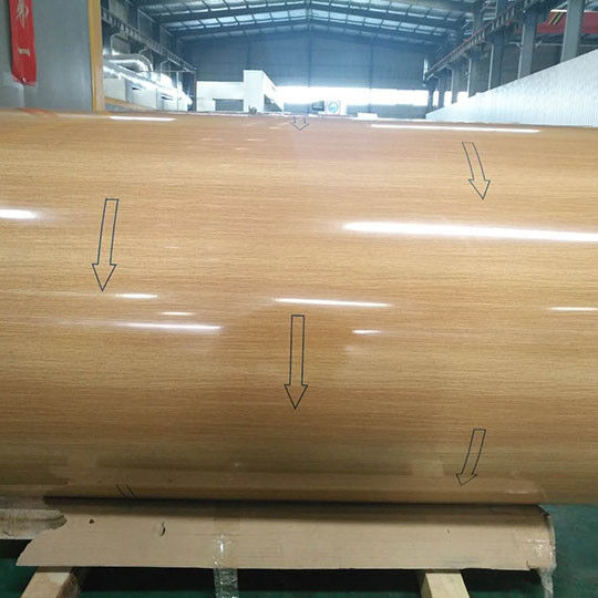 Pine Wood Grain Color Coated Aluminium Coil Wood Texture Aluminum Material