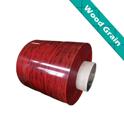 3003 5052 Kayu Grain Aluminium Coil, Kayu Aluminium Coil Untuk Panel Lemari Dapur